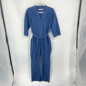 SHADES OF GREY by Micah Cohen Denim button Jumpsuit blue XXS
